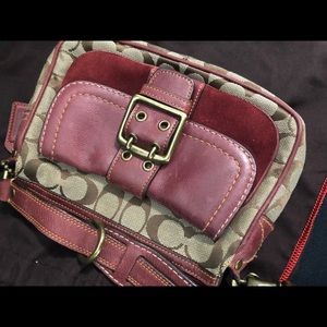 Coach. Canvas leather and suede. Handbag.